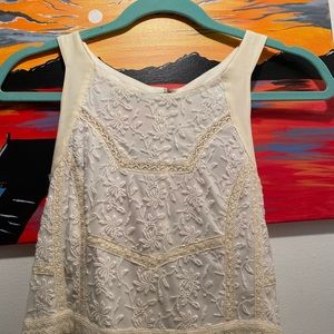 White knee length tea dress